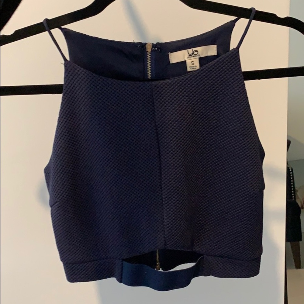 Navy blue crop top